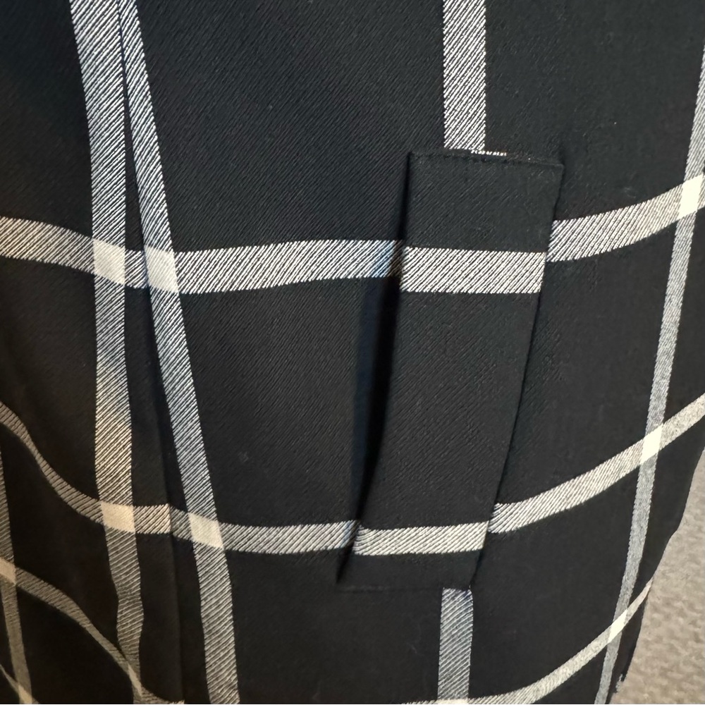 Carolina Belle Black White Grid Blazer Coat - Picture 3 of 7